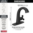 Single Handle Monoblock Bathroom Sink Faucet in Matte Black 