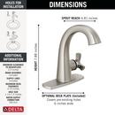 DELTA STRYKE SINGLE HANDLE BATHROOM FAUCET 