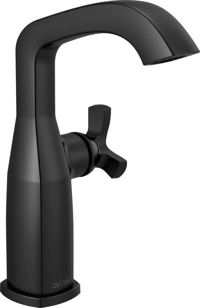 DELTA STRYKE SINGLE HANDLE MID HEIGHT BATHROOM FAUCET 