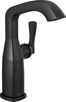 Single Handle Monoblock Bathroom Sink Faucet in Matte Black
