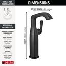 DELTA STRYKE SINGLE HANDLE VESSEL BATHROOM FAUCET 