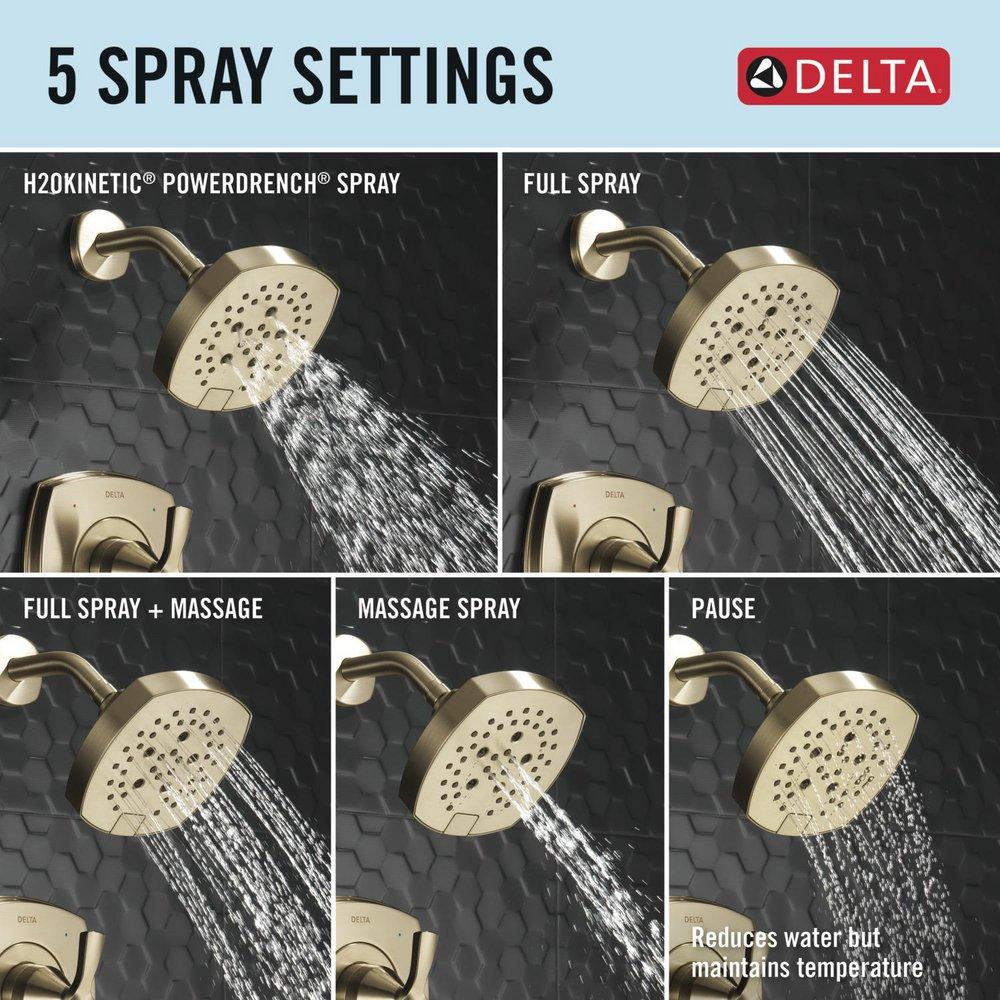 Delta Faucet Lumicoat Champagne Bronze Single Handle Multi Function Shower Faucet (Trim Only) 