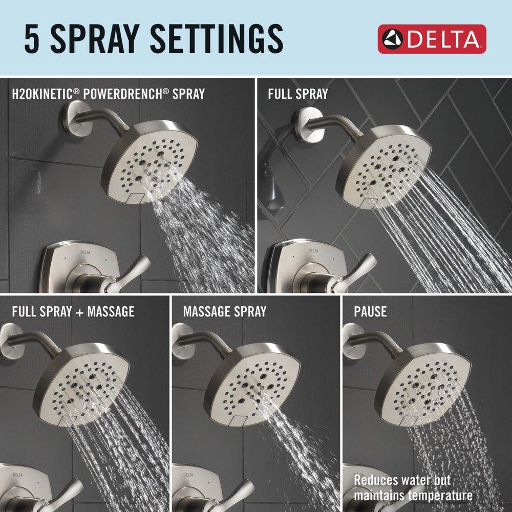 Single Handle Multi Function Shower Faucet in Lumicoat&reg; Stainless 