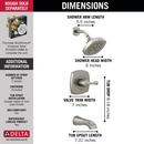 Delta Faucet Lumicoat Stainless Single Handle Multi Function Bathtub & Shower Faucet 