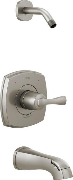 Single Handle Bathtub & Shower Faucet in Lumicoat® Stainless (Trim Only) (Showerhead Sold Separately)