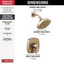 Delta Faucet Lumicoat Champagne Bronze Single Handle Multi Function Shower Faucet (Trim Only) 