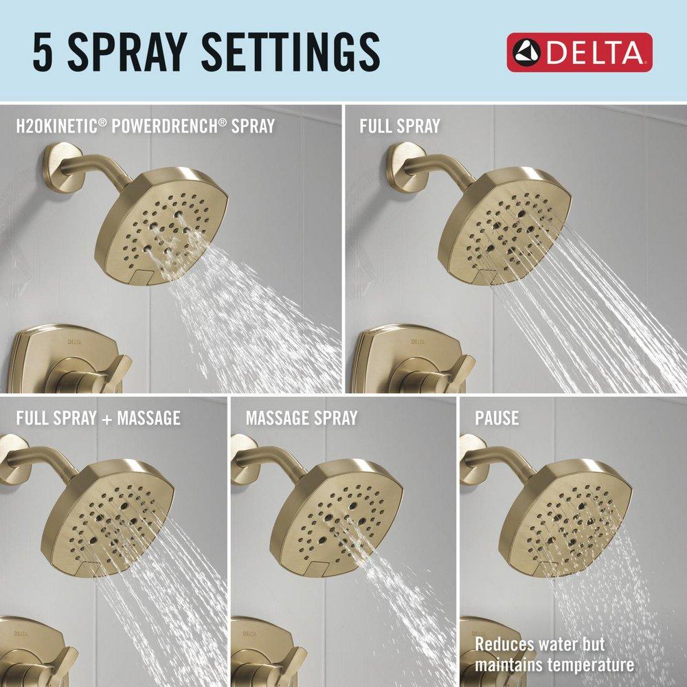 Delta Faucet Lumicoat Champagne Bronze Single Handle Multi Function Shower Faucet (Trim Only) 