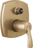Two Handle Pressure Balancing Valve Trim with Integrated Diverter in Lumicoat® Champagne Bronze (Diverter Handle Sold Separately)