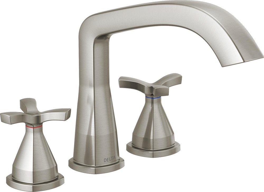 Two Handle Roman Tub Faucet in Lumicoat&reg; Stainless (Trim Only) 