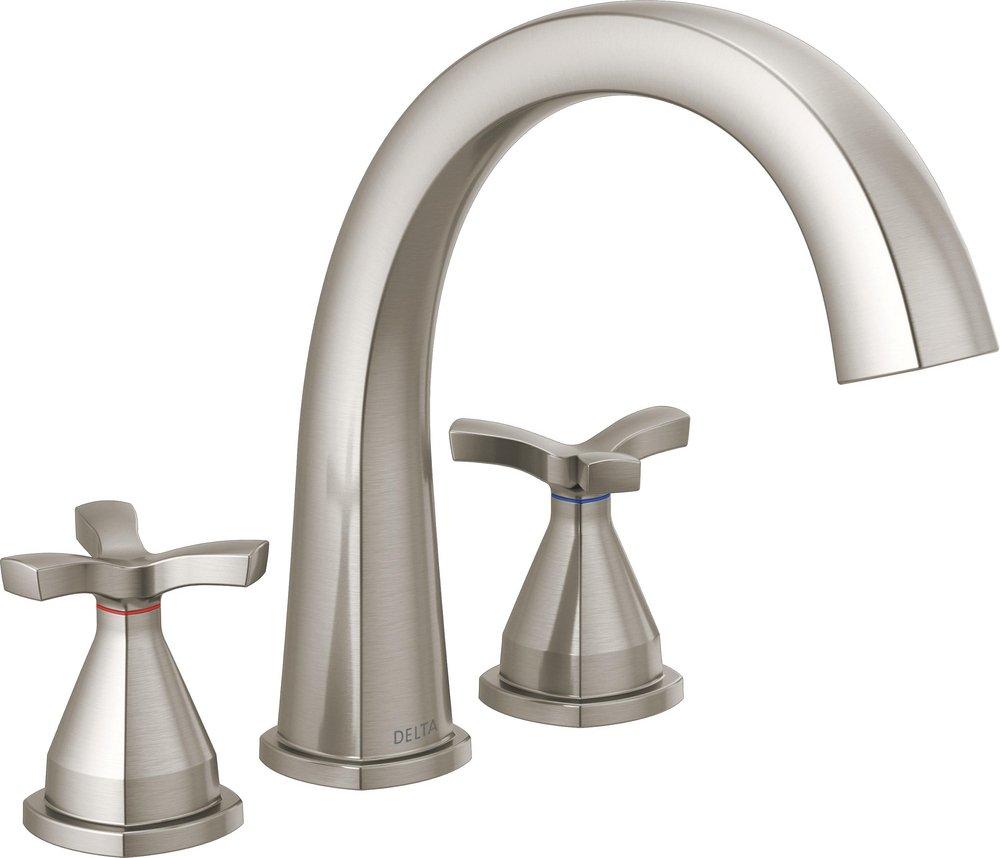 Two Handle Roman Tub Faucet in Lumicoat&reg; Stainless (Trim Only) 
