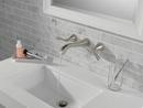 Two Handle Wall Mount Widespread Bathroom Sink Faucet in Lumicoat Stainless 