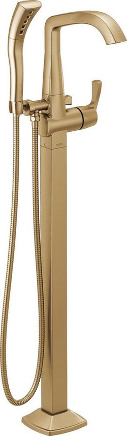 Single Handle Floor Mount Filler in Lumicoat&reg; Champagne Bronze (Trim Only)