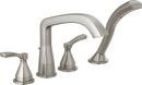 Two Handle Roman Tub Faucet with Handshower in Lumicoat® Stainless (Trim Only)