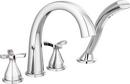Delta Faucet Lumicoat&reg; Chrome Two Handle Roman Tub Faucet with Handshower (Trim Only) 