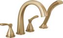 Delta Faucet Lumicoat&reg; Champagne Bronze Two Handle Roman Tub Faucet with Handshower (Trim Only) 