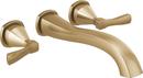 Two Handle Wall Mount Tub Filler in Lumicoat® Champagne Bronze