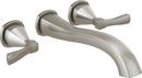 Two Handle Wall Mount Tub Filler in Lumicoat® Stainless