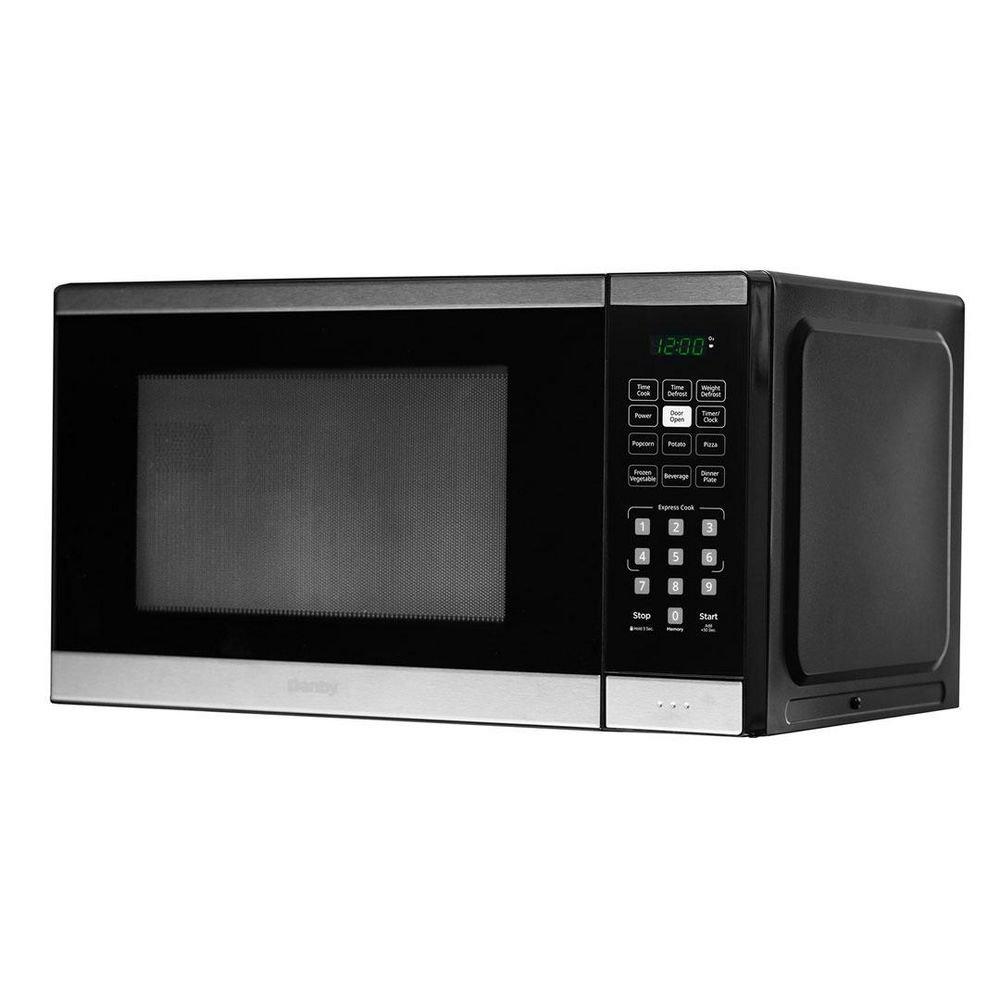 1.1 cu. ft. 900 W Countertop Microwave in Black &  Stainless Steel 