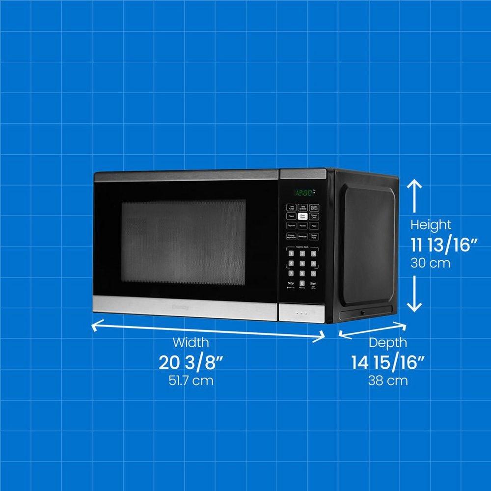 1.1 cu. ft. 900 W Countertop Microwave in Black &  Stainless Steel 