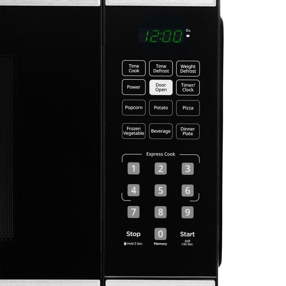1.1 cu. ft. 900 W Countertop Microwave in Black &  Stainless Steel 