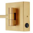 Double-Sided Wall Mount Magnifying Mirror in Brushed Gold 