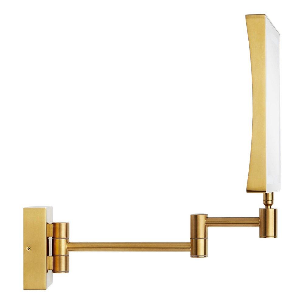 Double-Sided Wall Mount Magnifying Mirror in Brushed Gold 