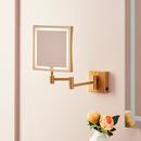 Double-Sided Wall Mount Magnifying Mirror in Brushed Gold 