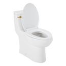 BRINSTEAD ONE-PIECE ELONGATED SKIRTED TOILET - BRUSHED GOLD HANDLE 