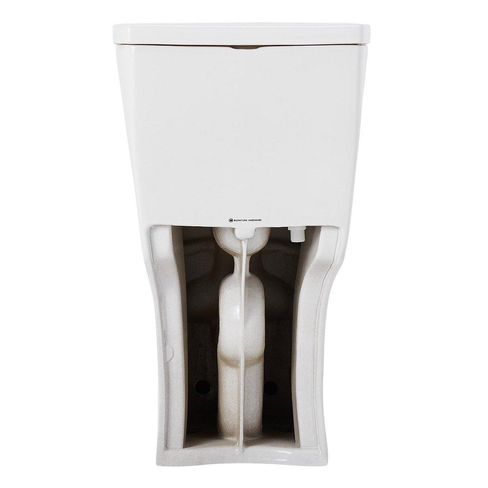 BRINSTEAD ONE-PIECE ELONGATED SKIRTED TOILET - BRUSHED GOLD HANDLE 