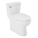 BRINSTEAD ONE-PIECE ELONGATED SKIRTED TOILET - BRUSHED GOLD HANDLE 