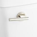 1.28 gpf Elongated One Piece Skirted Toilet in White - Includes Lever in Polished Nickel 