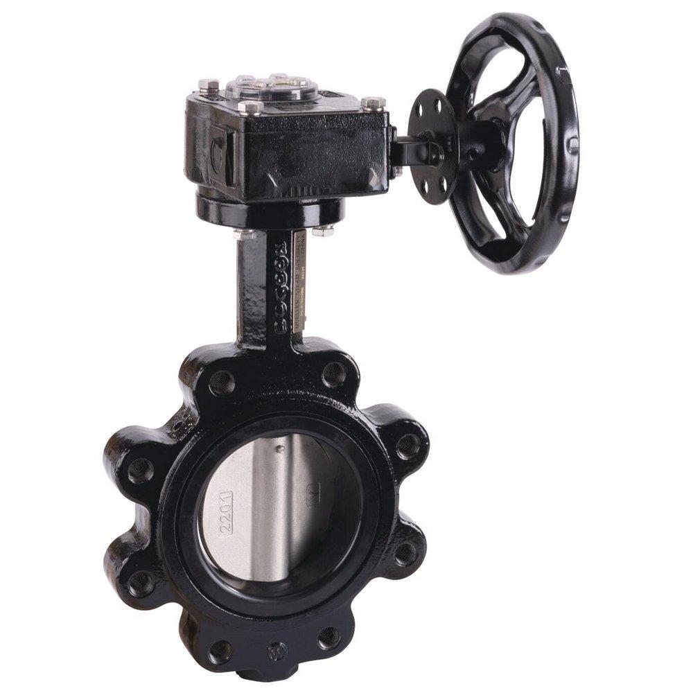 6 IN DUCTILE IRON FULL LUG BUTTERFLY VALVE IP67 RATED GEAR OPERATOR 
