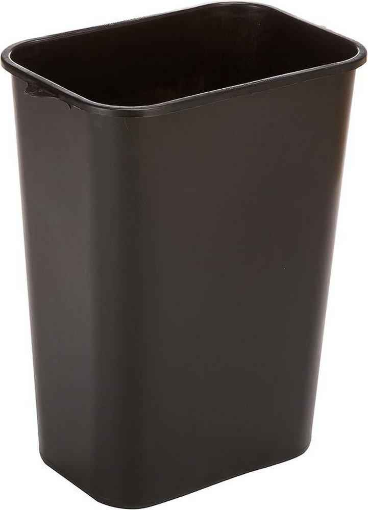 41 qt. Plastic Soft Side Waste Basket in Black (Case of 12) 