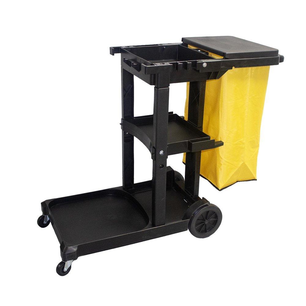 JANITOR CART BLACK 
