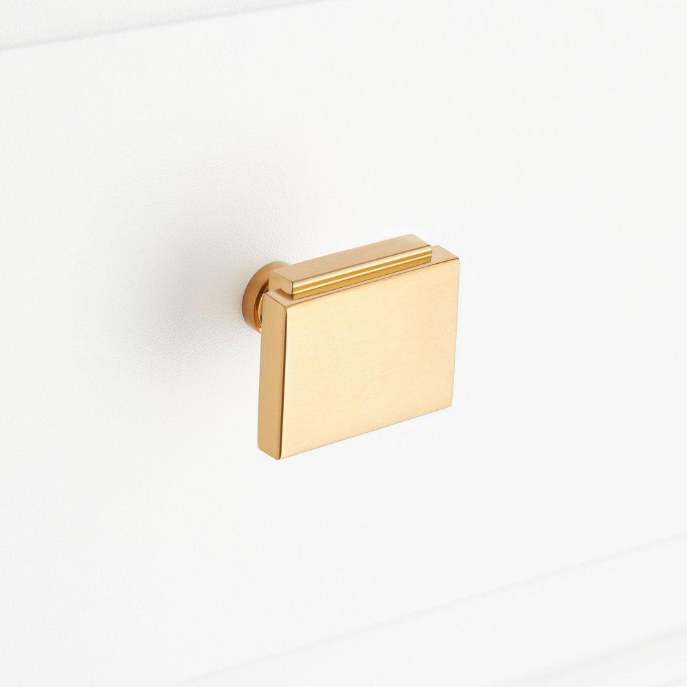 Signature Hardware Brushed Gold 1-9/16 in. Cabinet Knob 