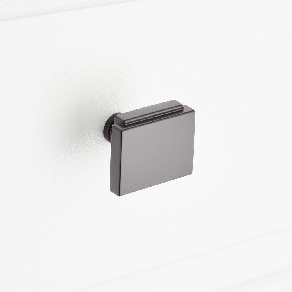 Signature Hardware Matte Black 1-9/16 in. Cabinet Knob 