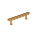 3-3/4 in. Center-to-Center Bar Pull in Brushed Gold