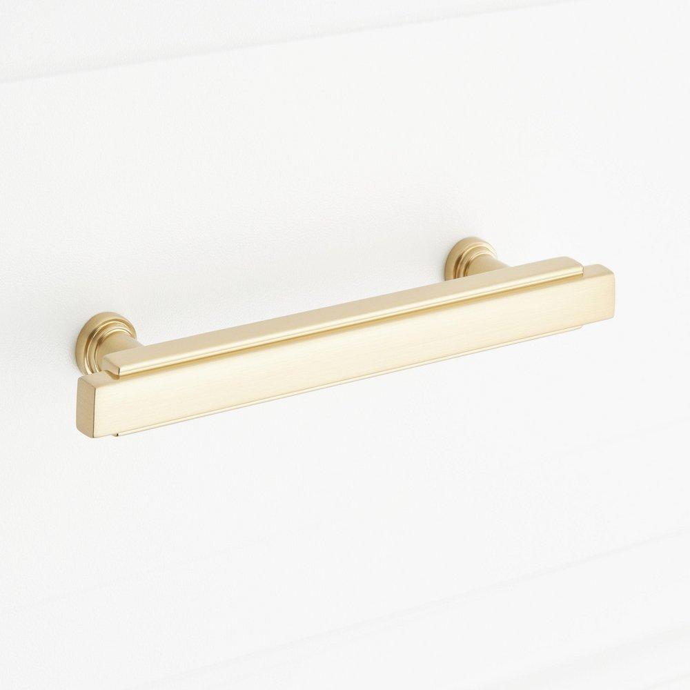 Signature Hardware Golden Champagne 3-3/4 in. Center-to-Center Bar Pull 