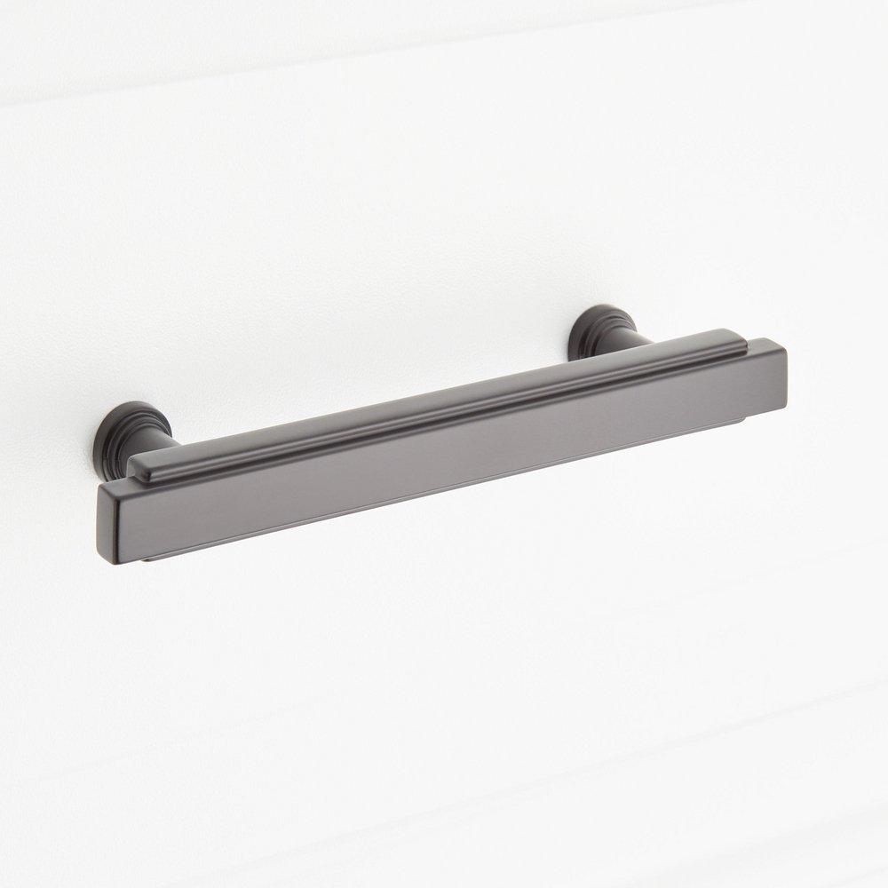Signature Hardware Matte Black 5-1/16 in. Center-to-Center Bar Pull 