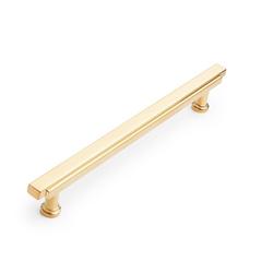 6-5/16 in. Center-to-Center Bar Cabinet Pull in Brushed Gold