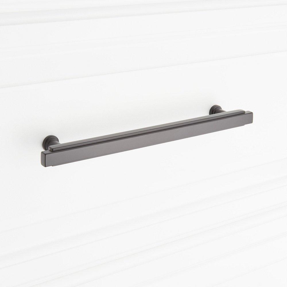 Signature Hardware Matte Black 6-5/16 in. Center-to-Center Bar Pull 