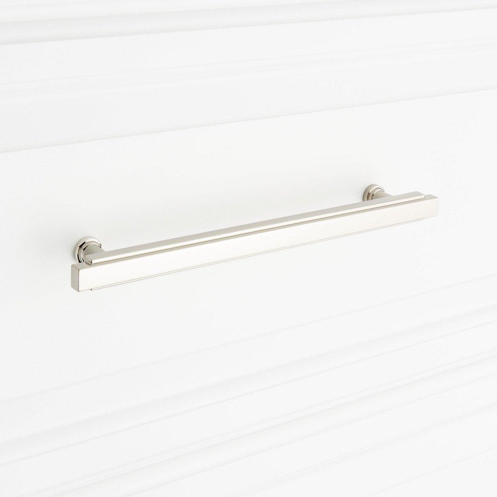 Signature Hardware Polished Nickel 6-5/16 in. Center-to-Center Bar Pull 