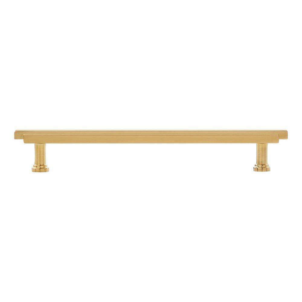 Signature Hardware Brushed Gold 7-9/16 in. Center-to-Center Bar Pull 