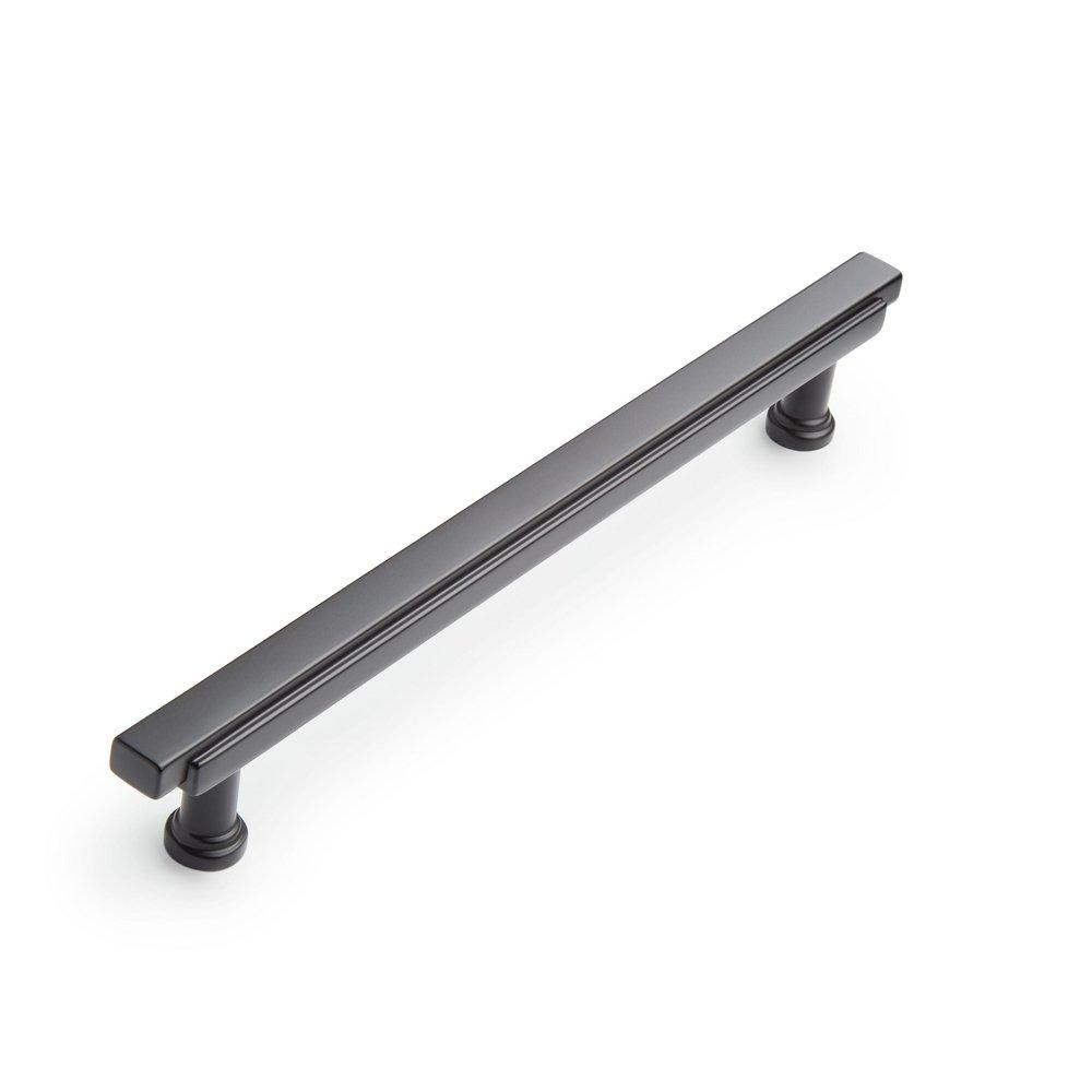 Signature Hardware Matte Black 7-9/16 in. Center-to-Center Bar Pull 