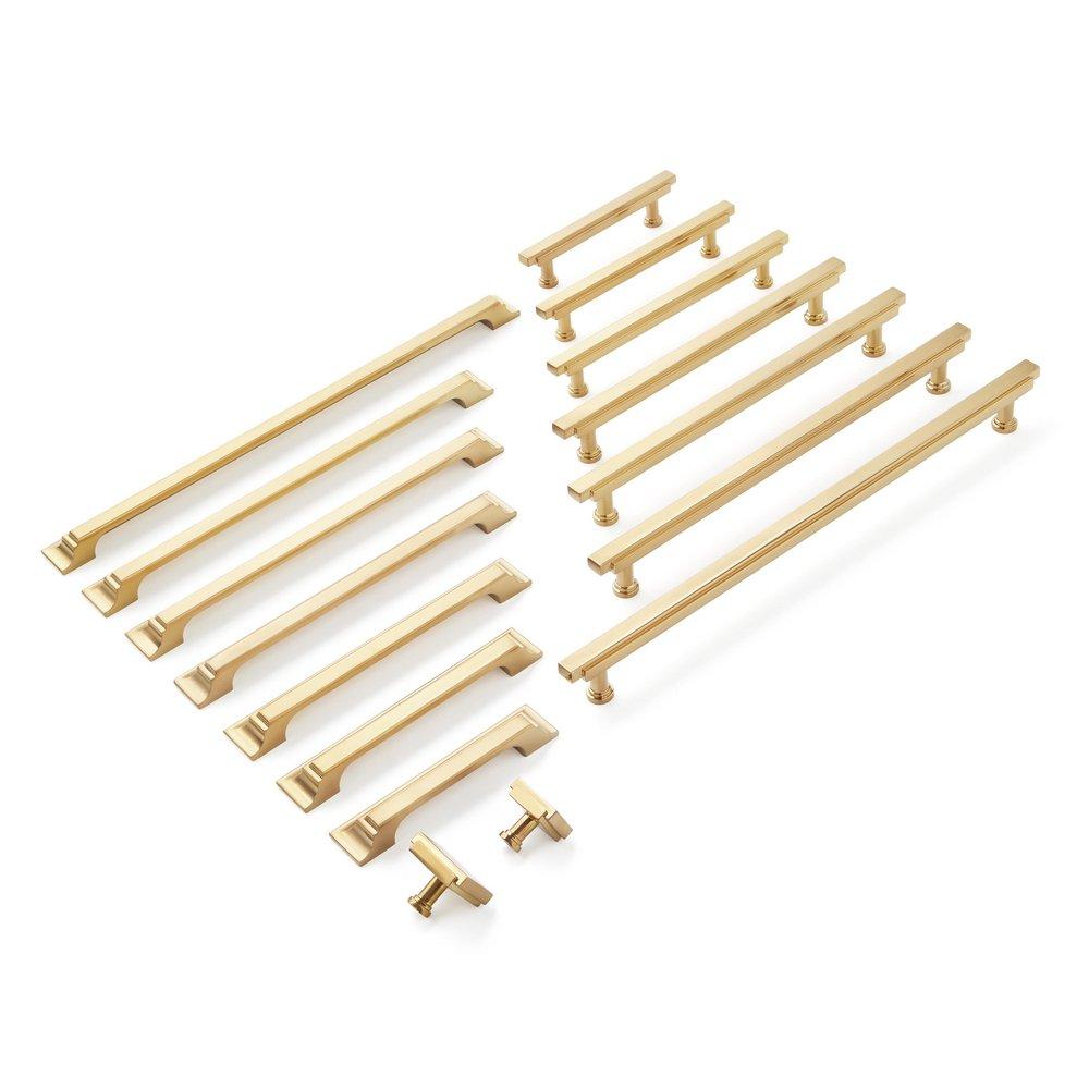 Signature Hardware Brushed Gold 8-13/16 in. Center-to-Center Bar Pull 
