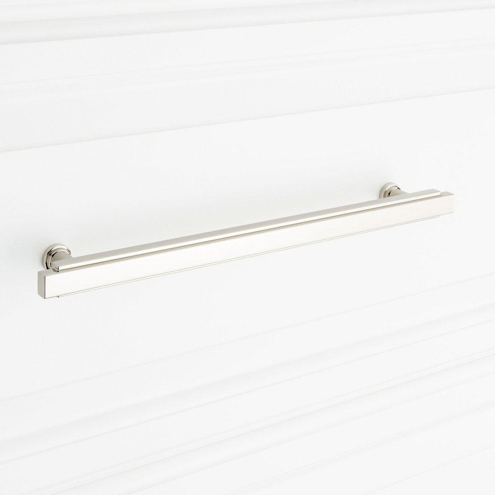 Signature Hardware Polished Nickel 8-13/16 in. Center-to-Center Bar Pull 
