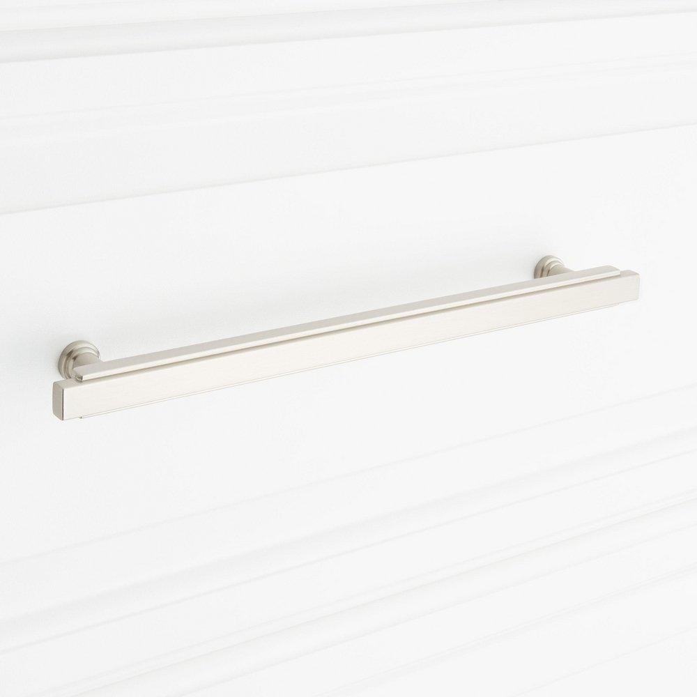 Signature Hardware Satin Nickel 8-13/16 in. Center-to-Center Bar Pull 