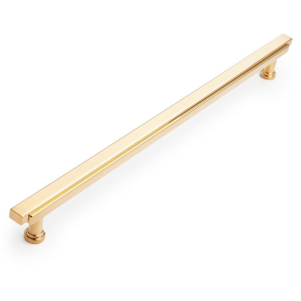 Signature Hardware Brushed Gold 10-1/16 in. Center-to-Center Bar Pull 