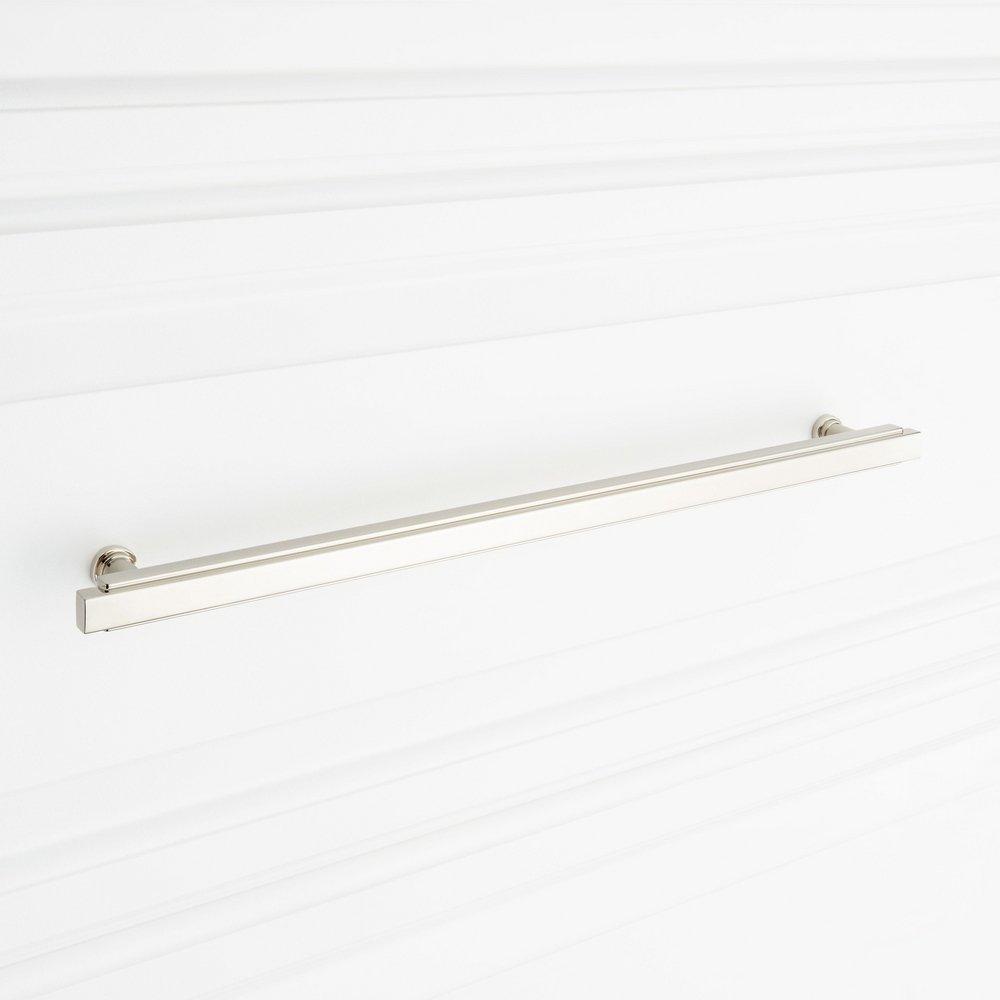 Signature Hardware Polished Nickel 10-1/16 in. Center-to-Center Bar Pull 
