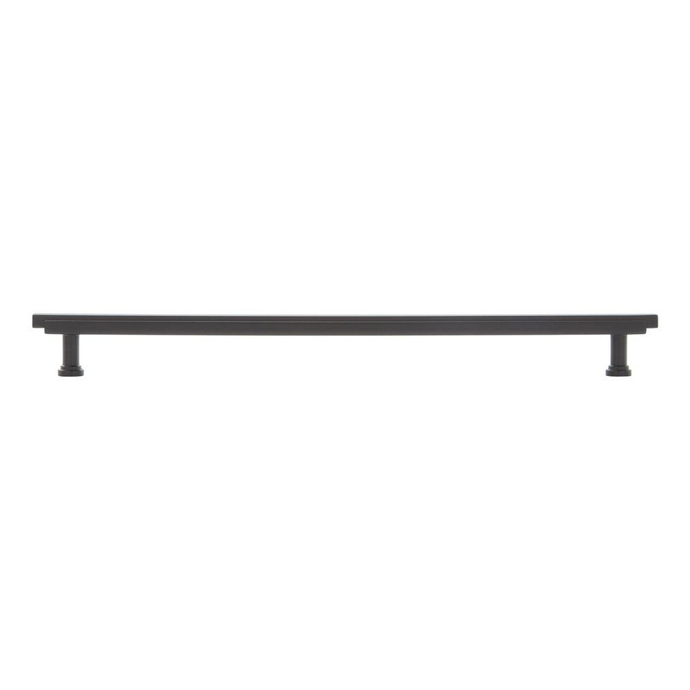 Signature Hardware Matte Black 12-5/8 in. Center-to-Center Bar Pull 